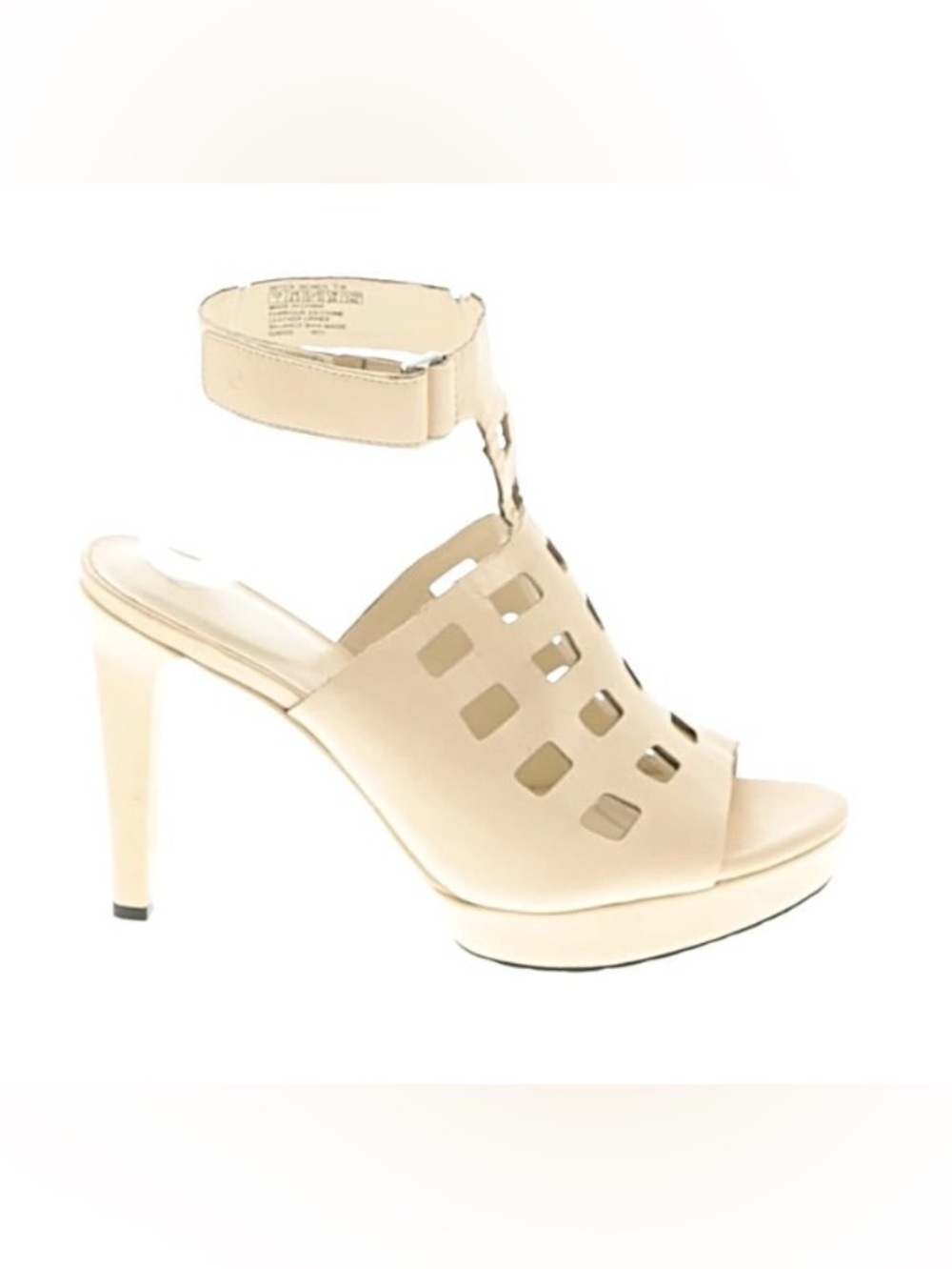 Rockport Off White Cutout High Open Toe Heels: Size 7
